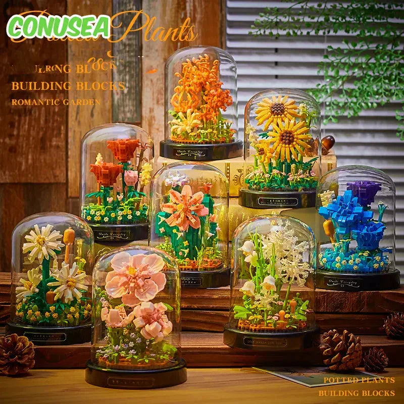 BloomBrick DIY Micro Bloemen Bouwstenen | Mini Baksteen Puzzel | Huisdecoratie & Cadeau-idee voor Kinderen