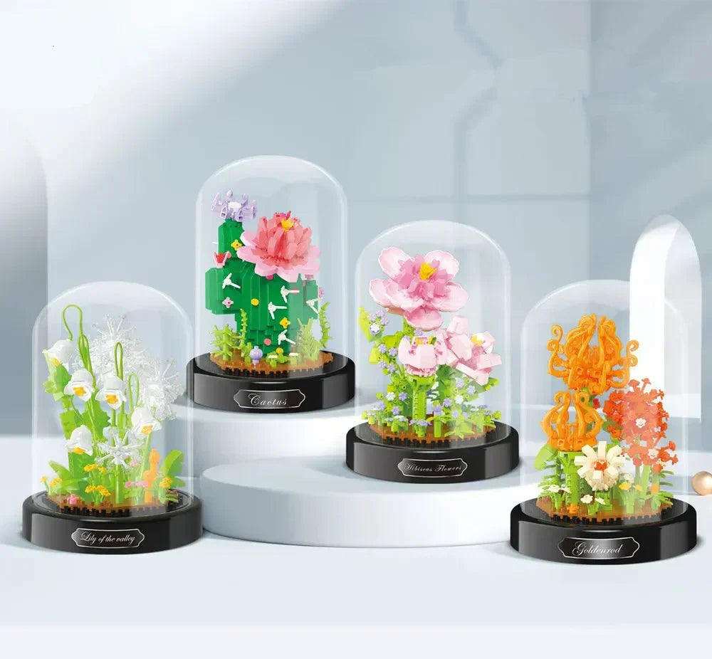 BloomBrick DIY Micro Bloemen Bouwstenen | Mini Baksteen Puzzel | Huisdecoratie & Cadeau-idee voor Kinderen