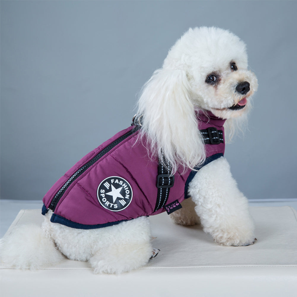 WoofGuard - Winterjack met geïntegreerde harnas