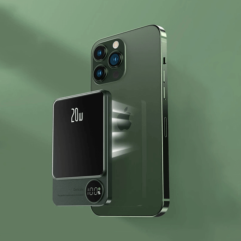 SlimCharge – Magnetische Powerbank met LED-display & Snelladen