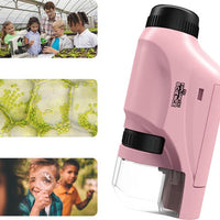 Draagbare Microscoop voor Kinderen 60x-120x met LED Licht - Compact en Geschikt voor Kinderen