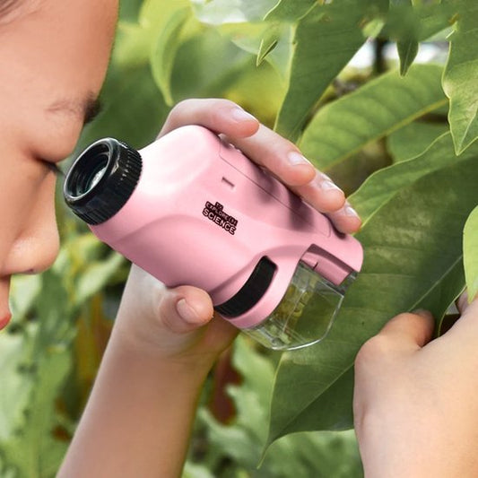 Draagbare Microscoop voor Kinderen 60x-120x met LED Licht - Compact en Geschikt voor Kinderen