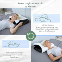 DreamAlign Orthopedisch Kussen – Luxe Geheugenkussen voor Nekpijn & Alle Slaapposities