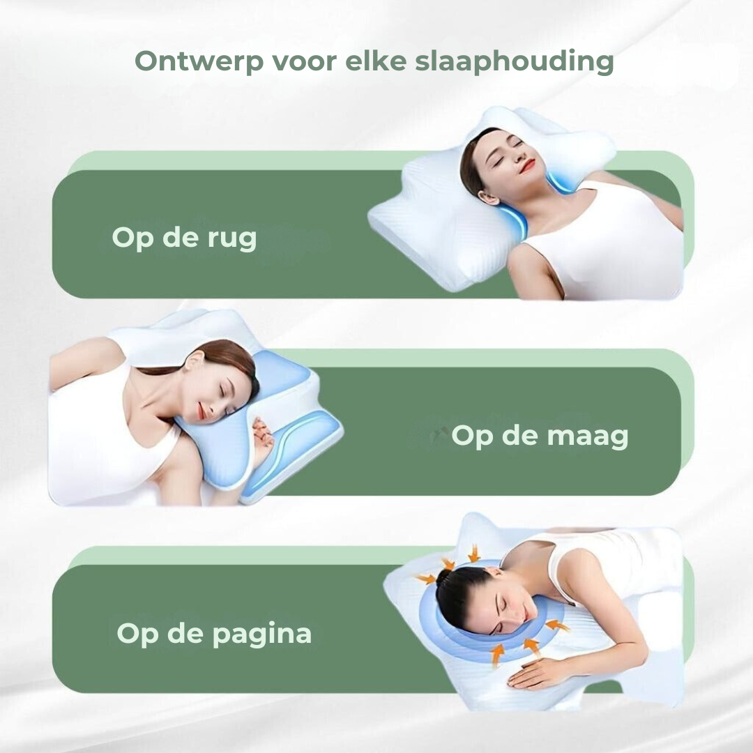 DreamAlign Orthopedisch Kussen – Luxe Geheugenkussen voor Nekpijn & Alle Slaapposities