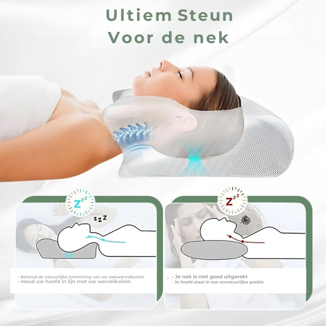 DreamAlign Orthopedisch Kussen – Luxe Geheugenkussen voor Nekpijn & Alle Slaapposities