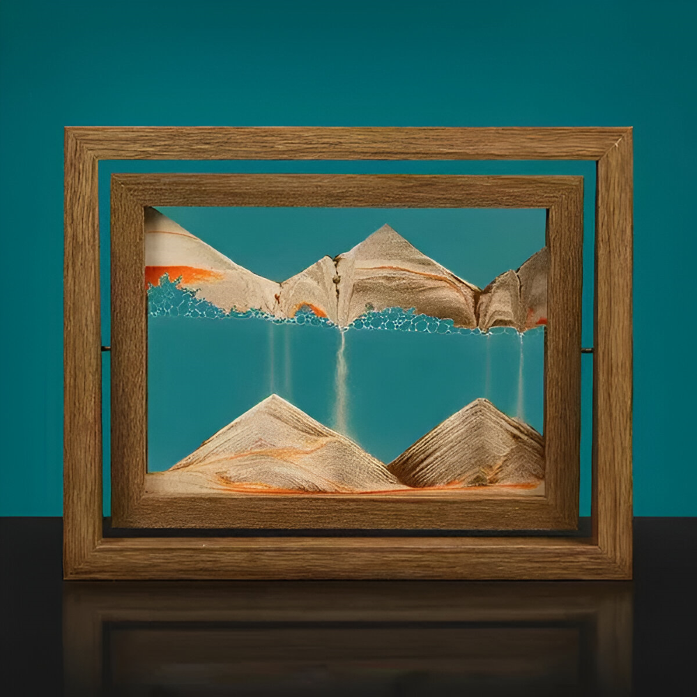 DynaFlow Zandkunst - 360° Draaibare Zandschildering - Rechthoekig Zandlandschap