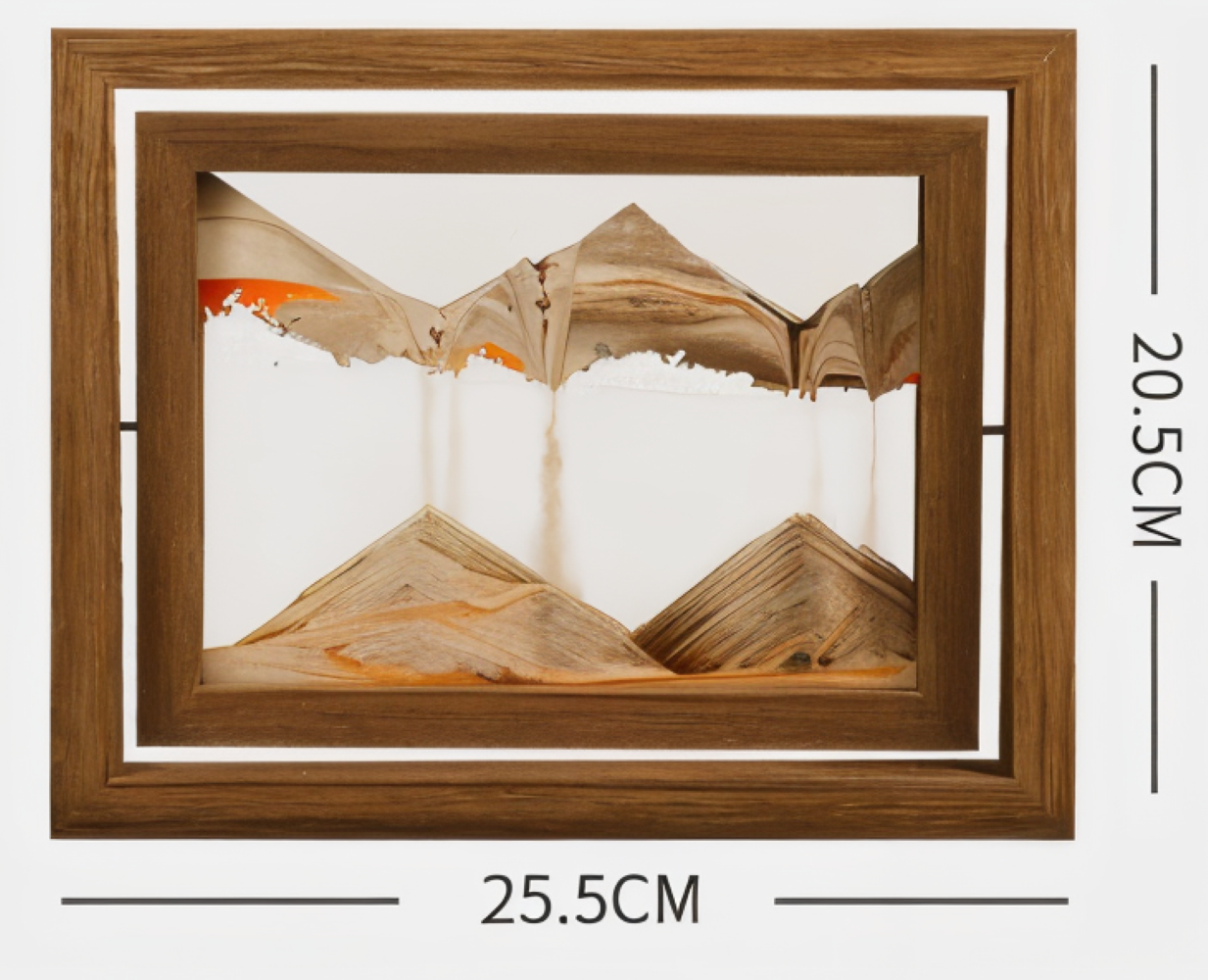 DynaFlow Zandkunst - 360° Draaibare Zandschildering - Rechthoekig Zandlandschap