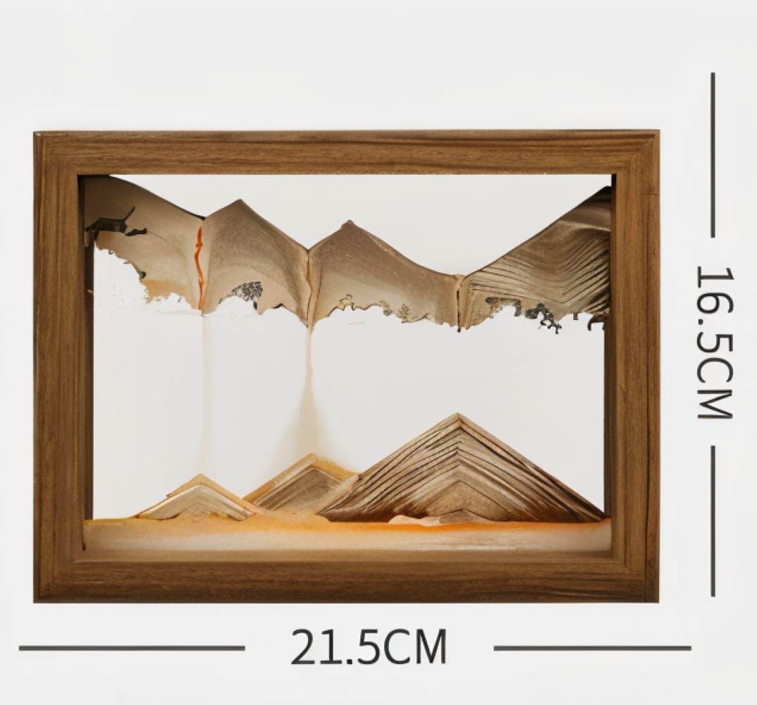 DynaFlow Zandkunst - 360° Draaibare Zandschildering - Rechthoekig Zandlandschap