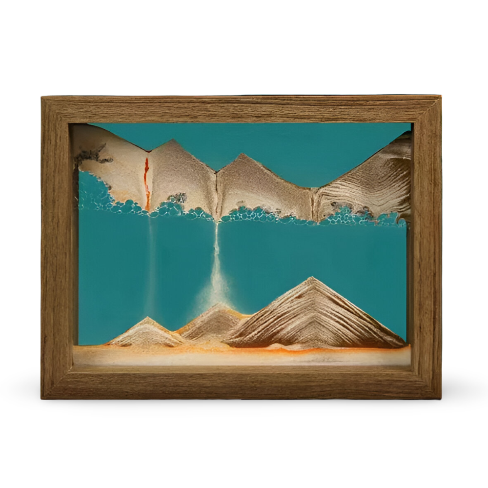 DynaFlow Zandkunst - 360° Draaibare Zandschildering - Rechthoekig Zandlandschap
