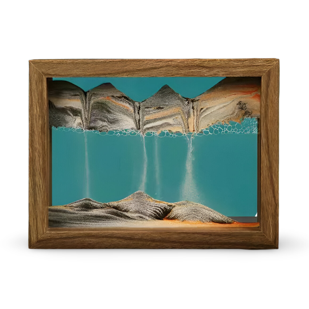 DynaFlow Zandkunst - 360° Draaibare Zandschildering - Rechthoekig Zandlandschap