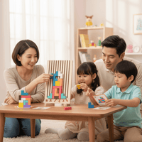 BRIQLEARN – Montessori Houten Tetris voor Creatief Stapelen en Logisch Denken