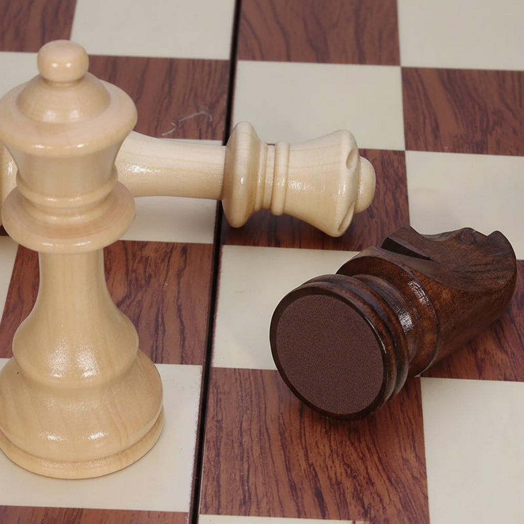 MASTERFOLD – Premium Houten Schaakset met Duurzame Massief Houten Figuren