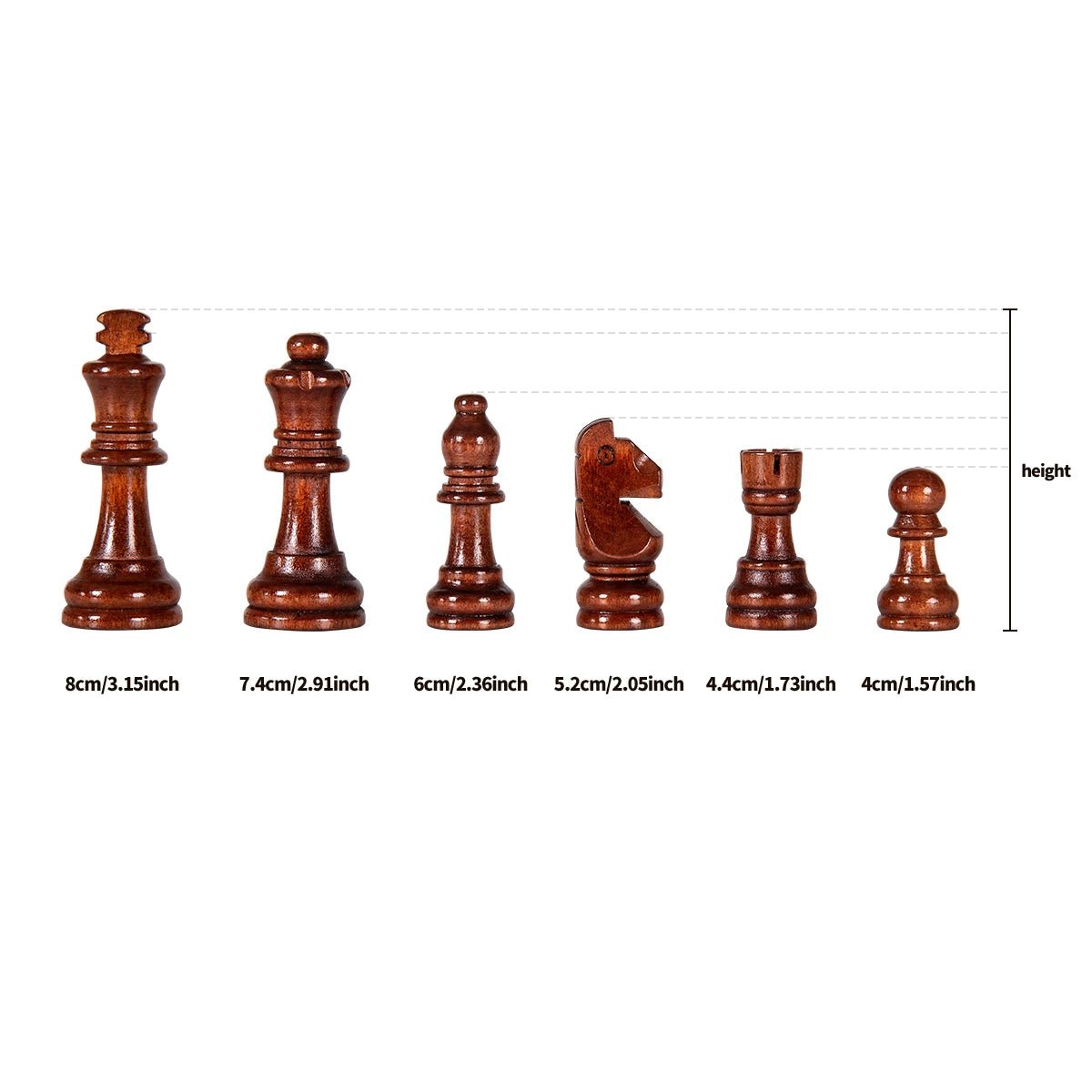 MASTERFOLD – Premium Houten Schaakset met Duurzame Massief Houten Figuren