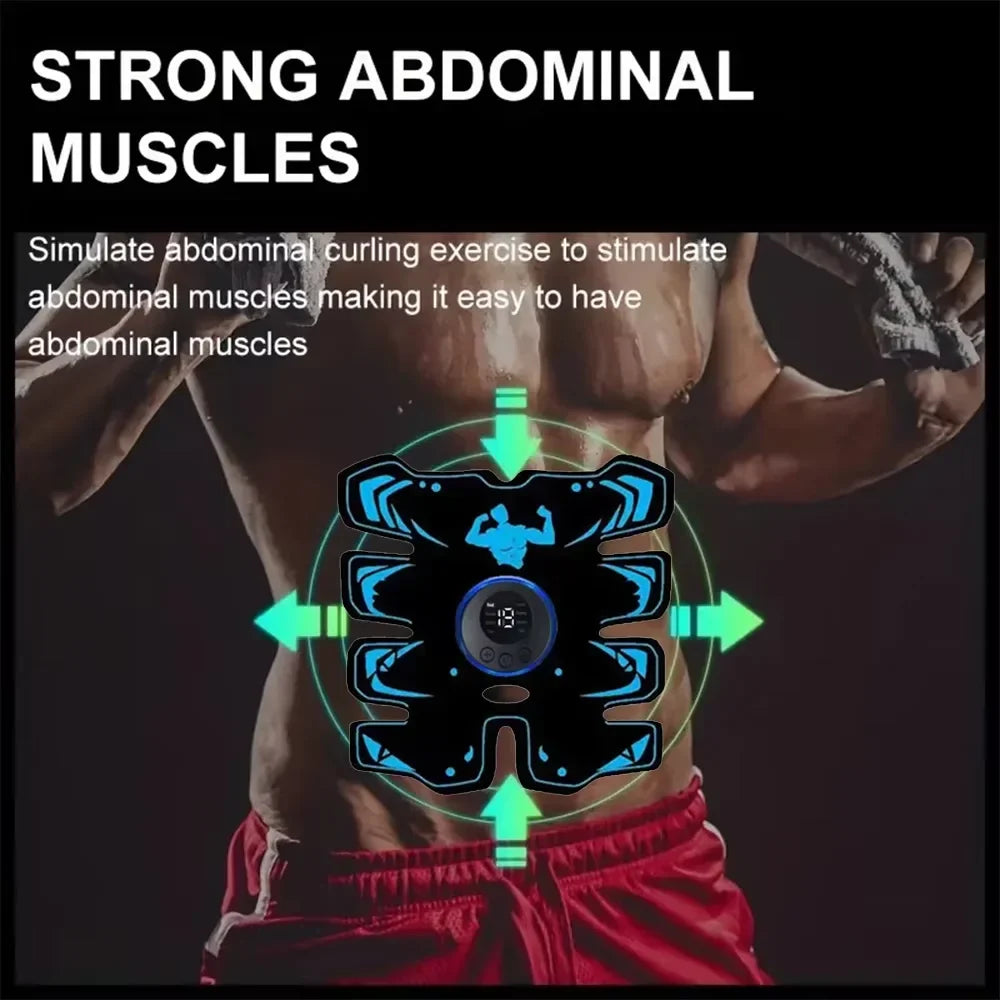 Spierstimulator – Draadloos trainingsapparaat met USB-oplading voor het versterken van buik- en armmusculatuur