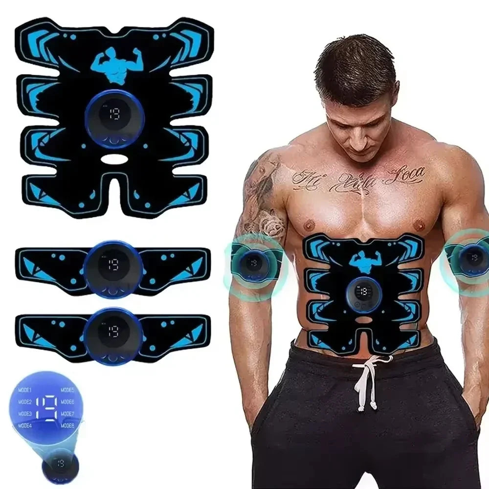 Spierstimulator – Draadloos trainingsapparaat met USB-oplading voor het versterken van buik- en armmusculatuur