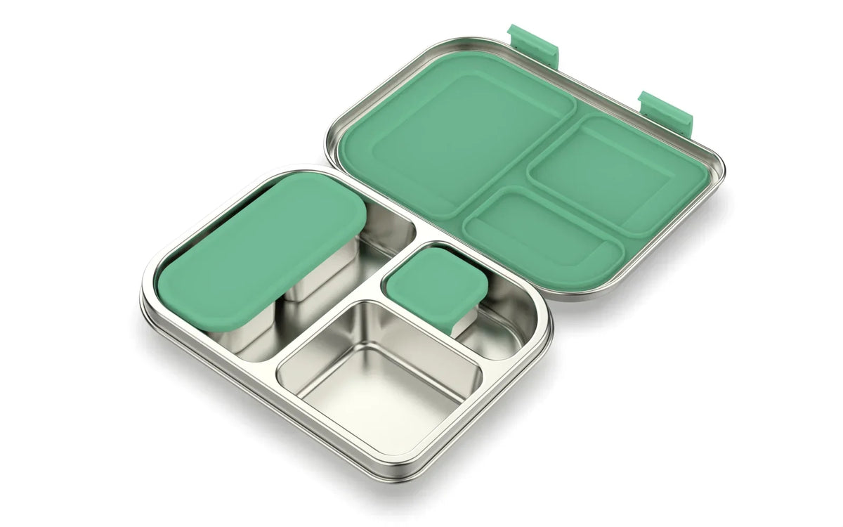 Brooddoos RVS met vakken – Bento Box 975 ml lekvrij