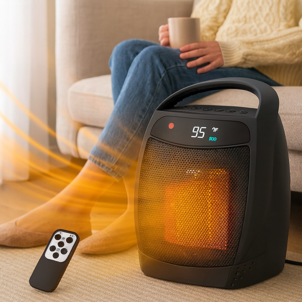 Brehn | Elektrische Ruimteverwarmer Draagbare Keramische Verwarmer Met Afstandsbediening