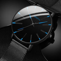 Elegante herenquarzuur met minimalistisch design – Roestvrij staal