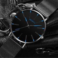 Elegante herenquarzuur met minimalistisch design – Roestvrij staal