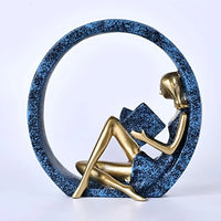 Moderne Cirkelvormige Abstracte Vrouwensculpturen voor Interieurdecoratie
