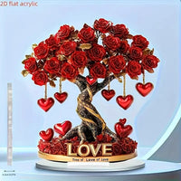 NOBLEHEART GEM – Elegante hartvormige kristallen rozenboom met gouden basis