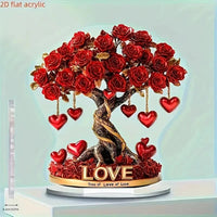 NOBLEHEART GEM – Elegante hartvormige kristallen rozenboom met gouden basis
