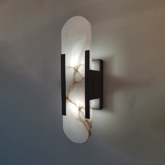 Ovale Marmeren Wandlamp met Zachte LED Ambient Verlichting
