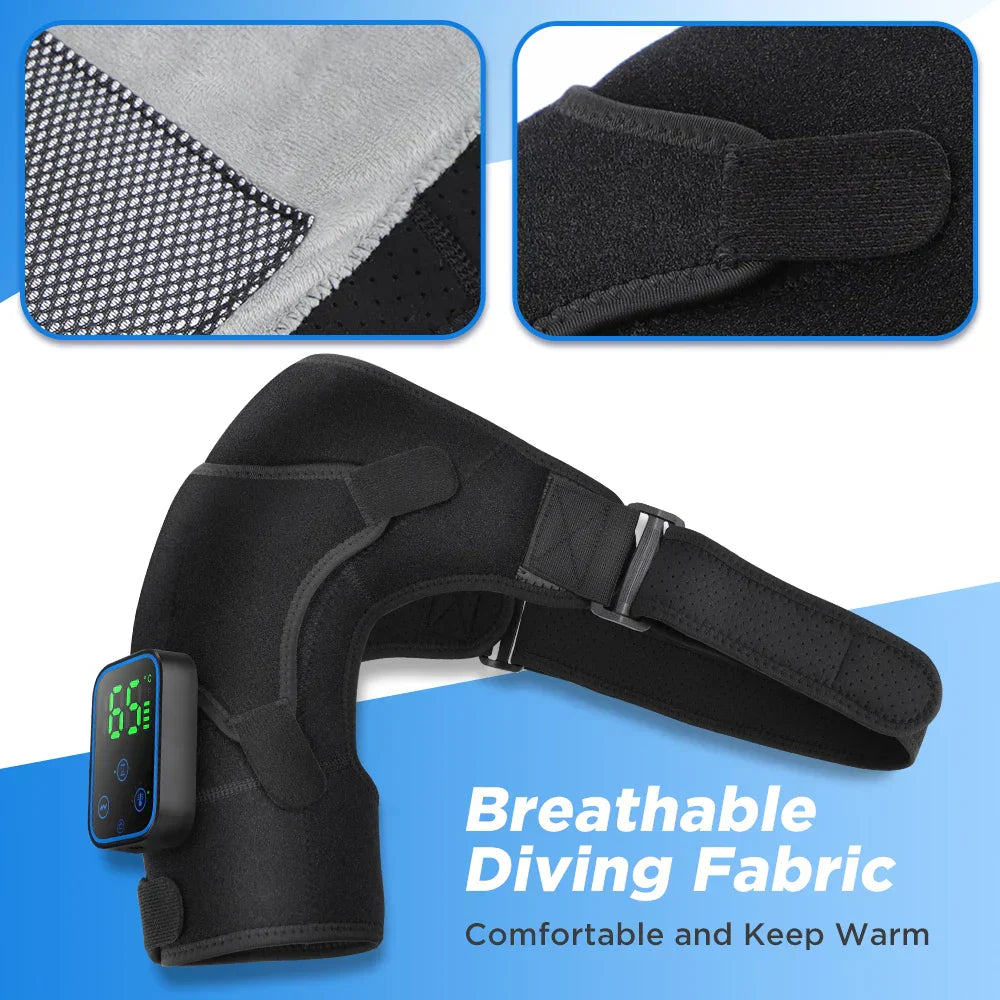 Elektrische Schouder-, Ellenboog- en Knieverwarmer | Warmte Vibratie | App-besturing | EasePoint