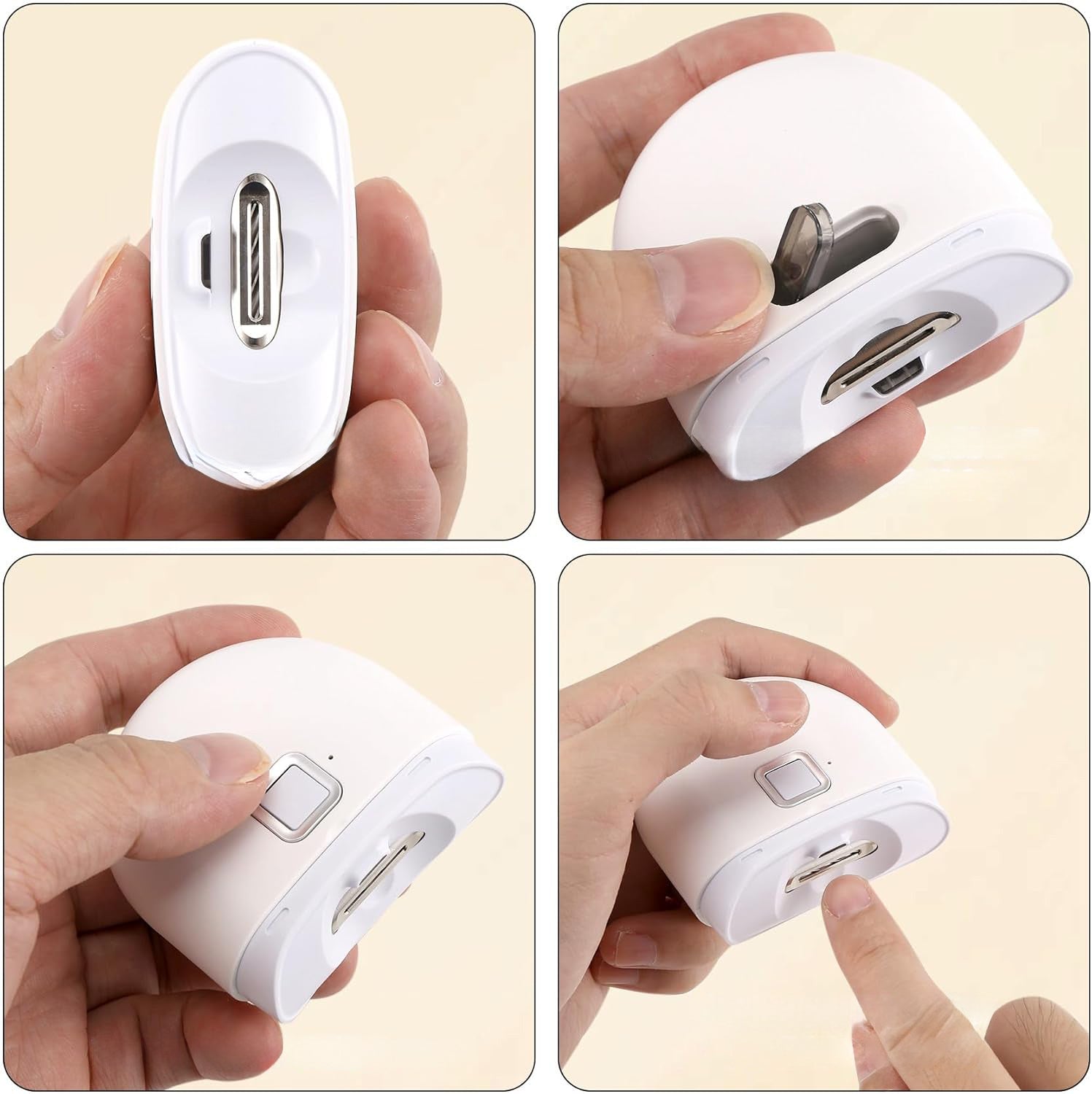 Elektrische nagelknipper met LED-licht
