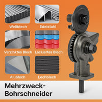 Metalsnijder Gereedschap | Opzetstuk voor Boormachine voor Precisie Plaatsnijden | SnijdPro