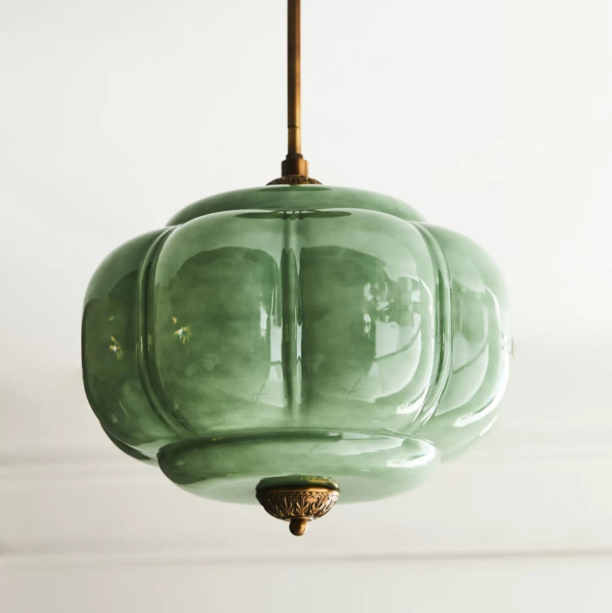 Eldio Groene Glas Semi Flush Mount Licht