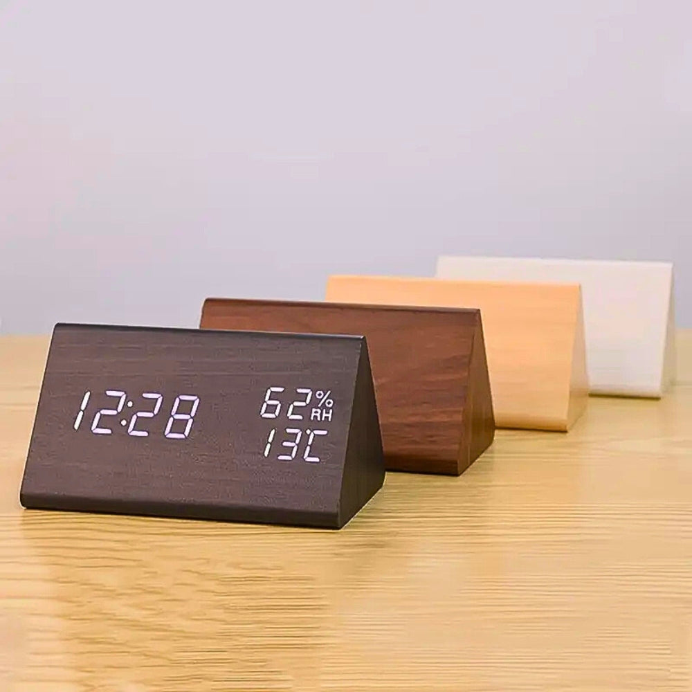 Elora Houten LED Alarmklok Digitale Weergave