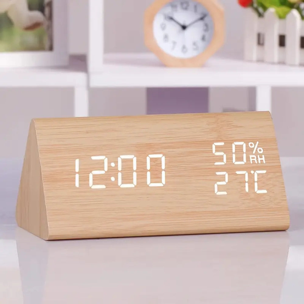 Elora Houten LED Alarmklok Digitale Weergave