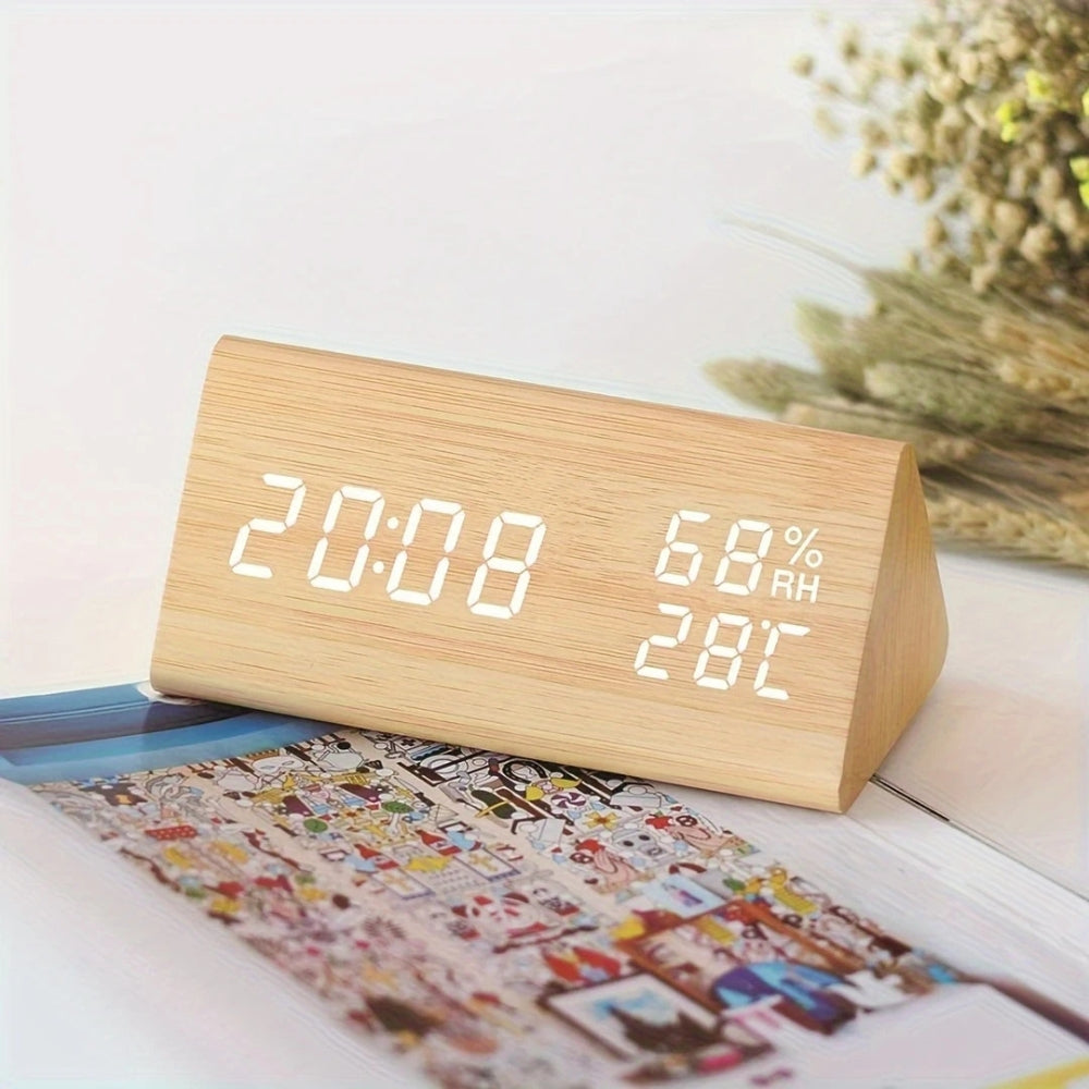 Elora Houten LED Alarmklok Digitale Weergave