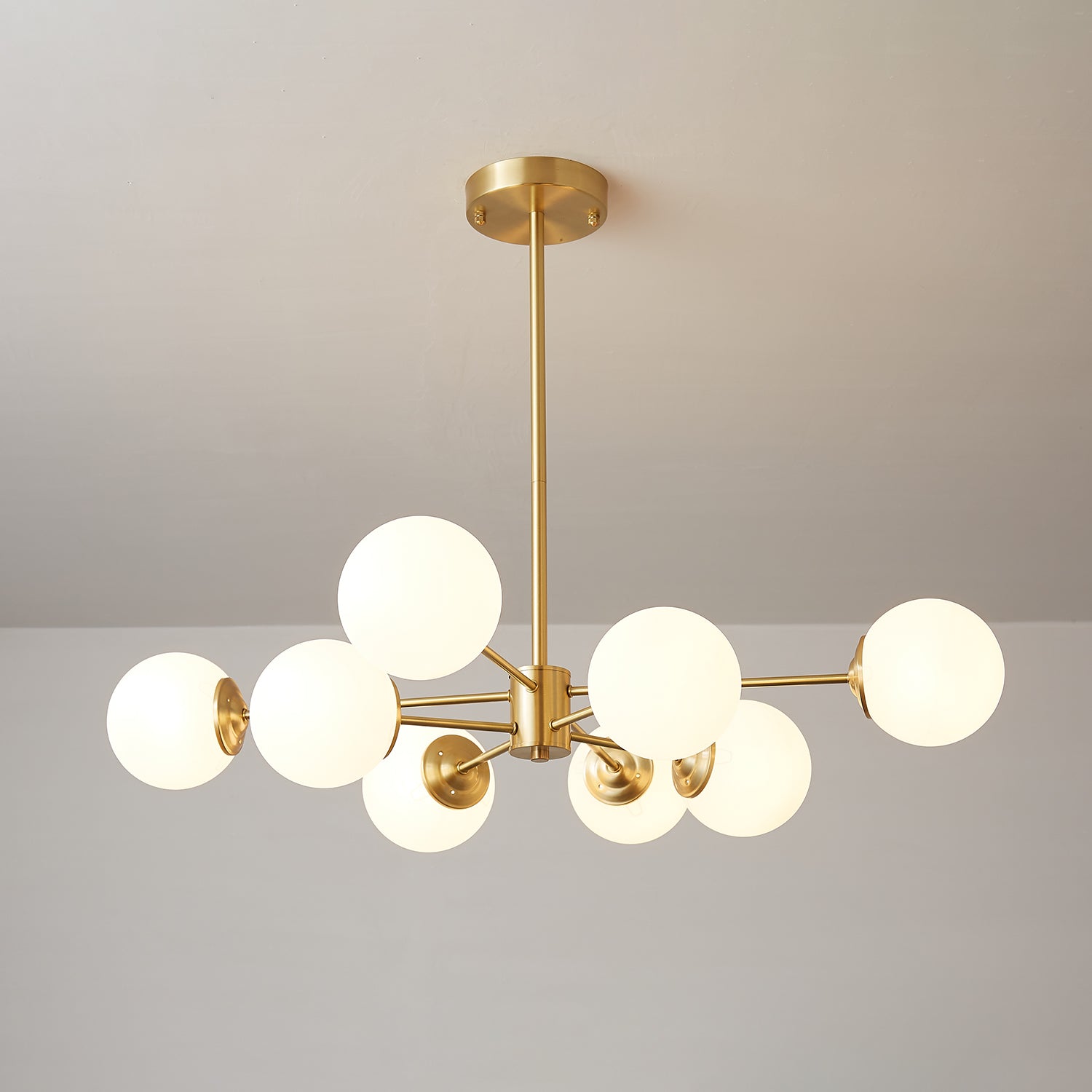 Lustra Lustre Elysium Messing Gelaagde Bollen