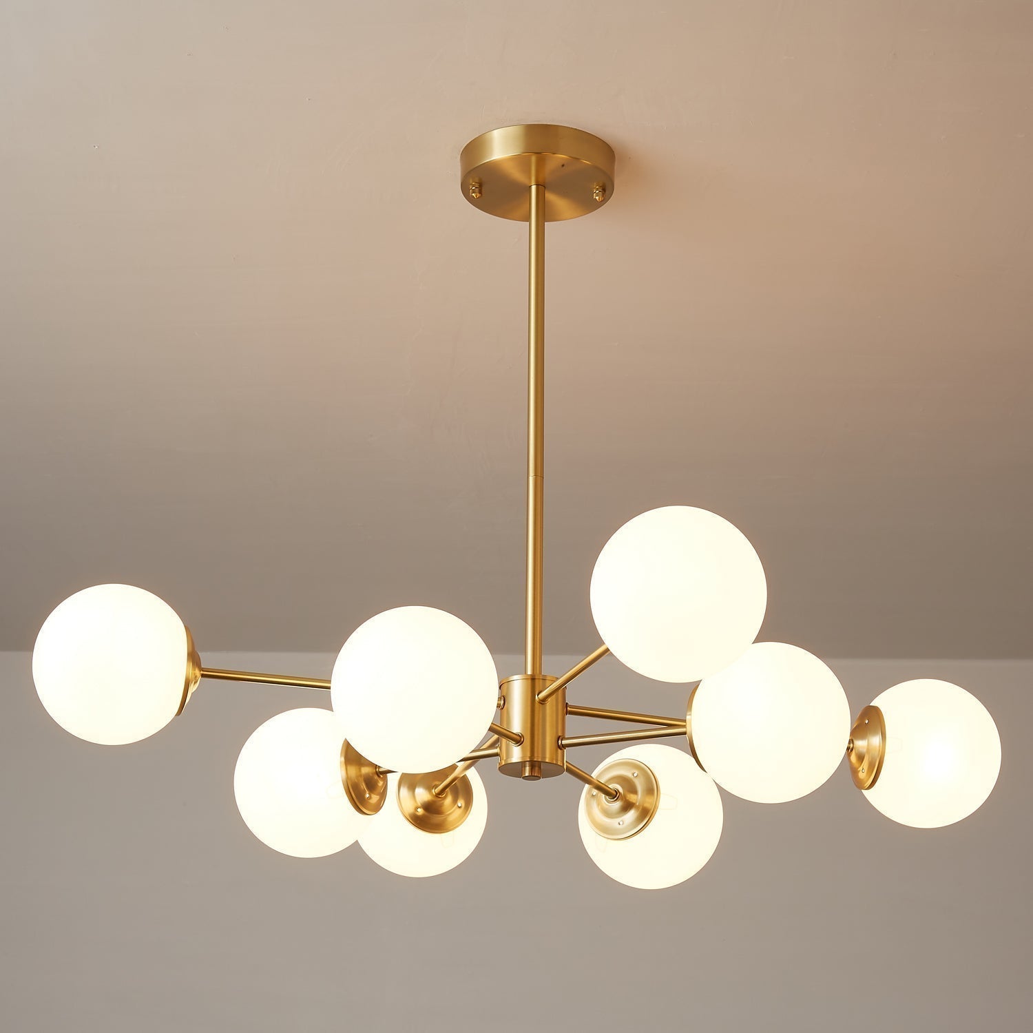 Lustra Lustre Elysium Messing Gelaagde Bollen