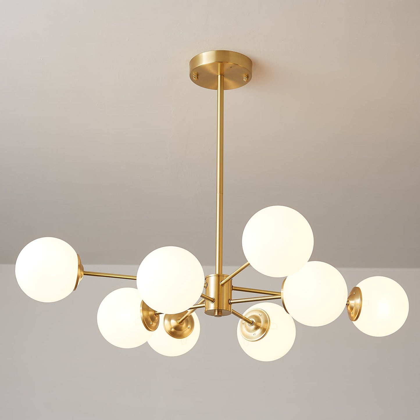 Lustra Lustre Elysium Messing Gelaagde Bollen