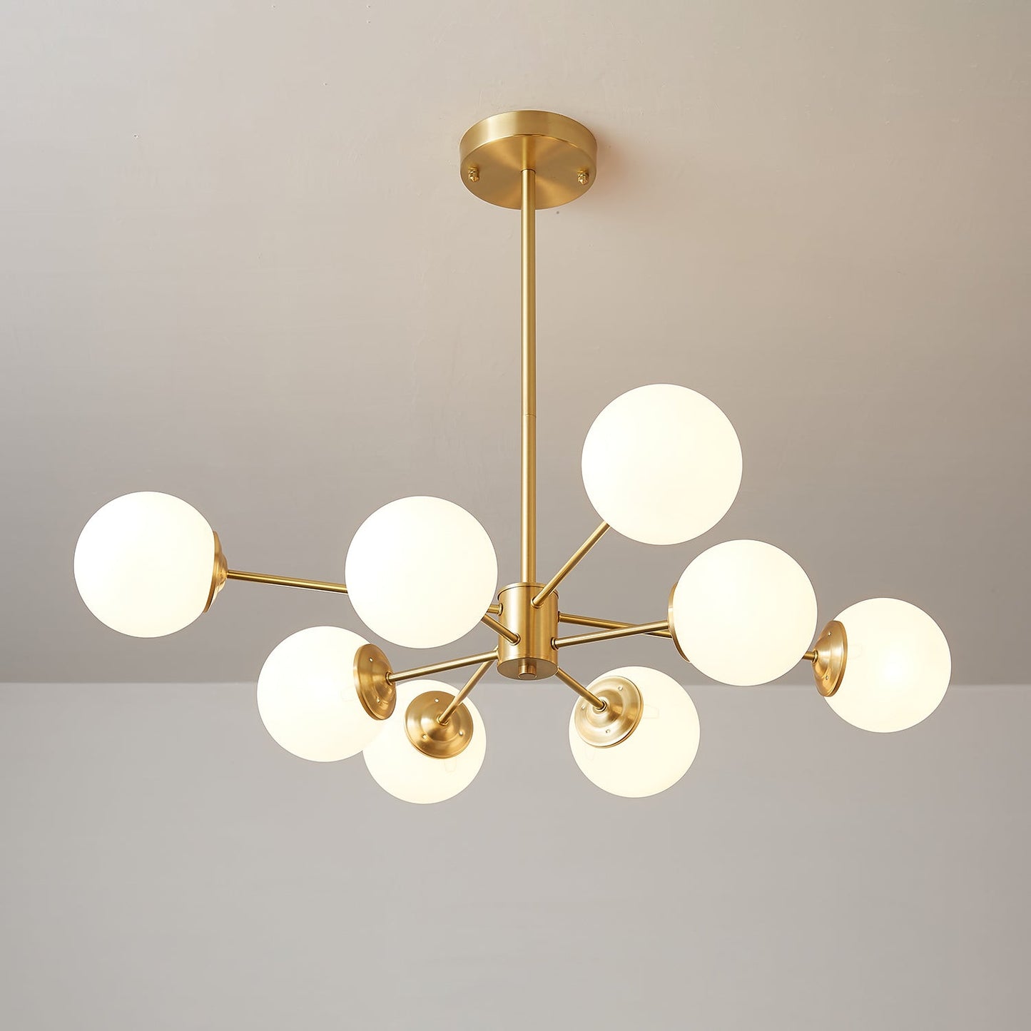 Lustra Lustre Elysium Messing Gelaagde Bollen