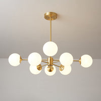 Lustra Lustre Elysium Messing Gelaagde Bollen