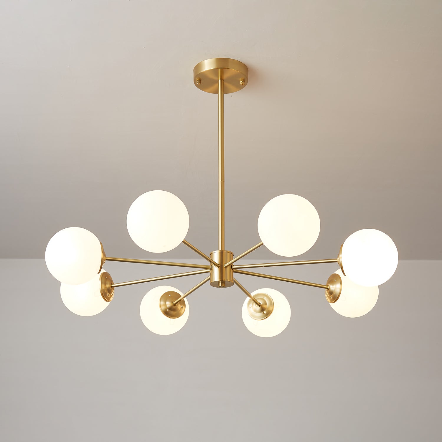 Lustra Lustre Elysium Messing Gelaagde Bollen