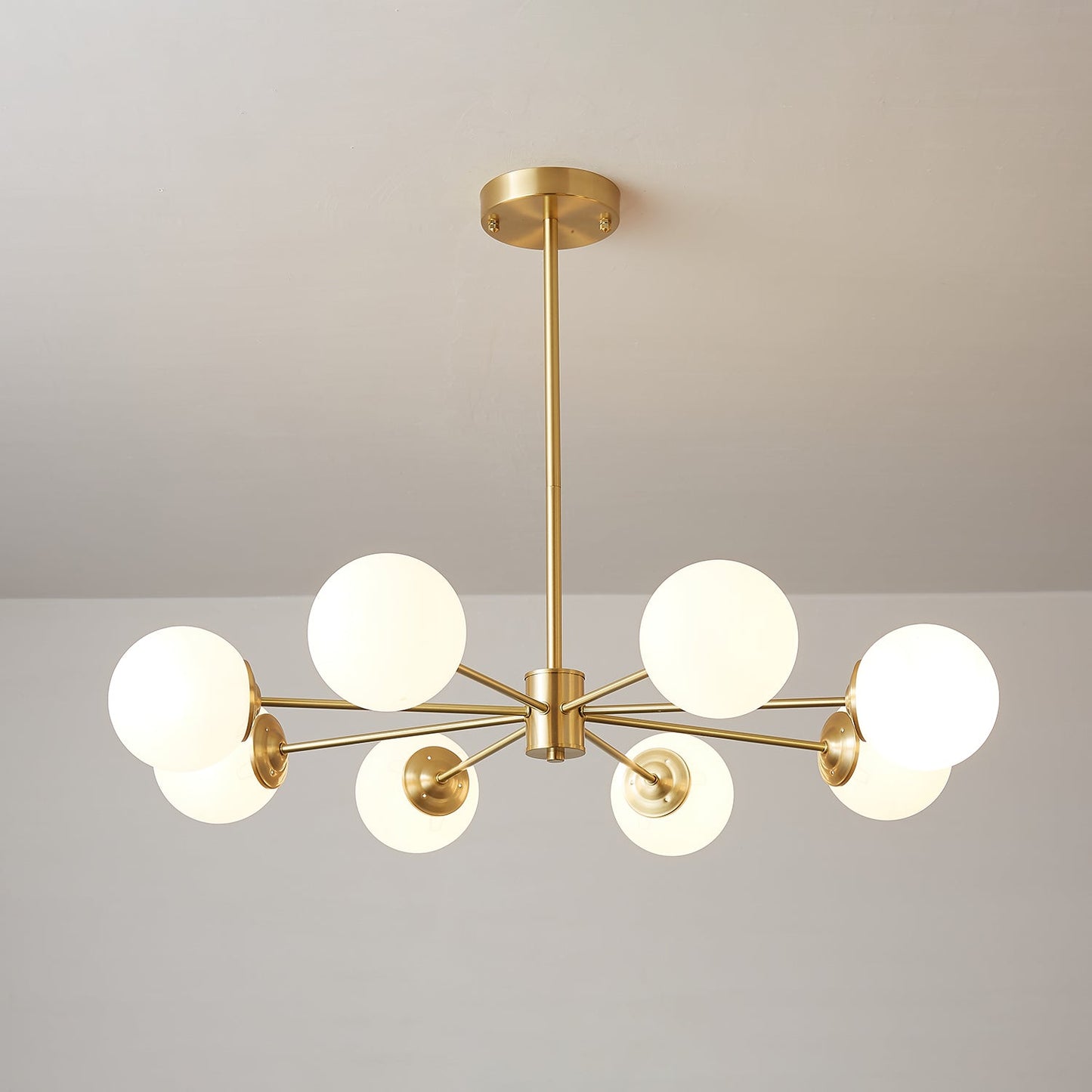 Lustra Lustre Elysium Messing Gelaagde Bollen