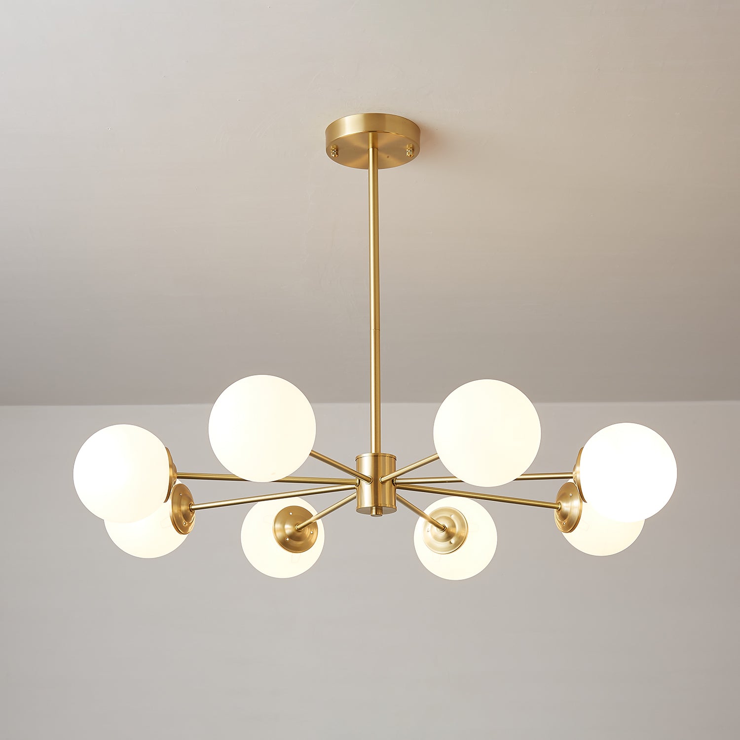 Lustra Lustre Elysium Messing Gelaagde Bollen