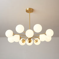Lustra Lustre Elysium Messing Gelaagde Bollen