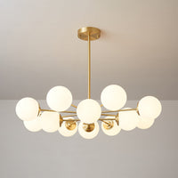 Lustra Lustre Elysium Messing Gelaagde Bollen