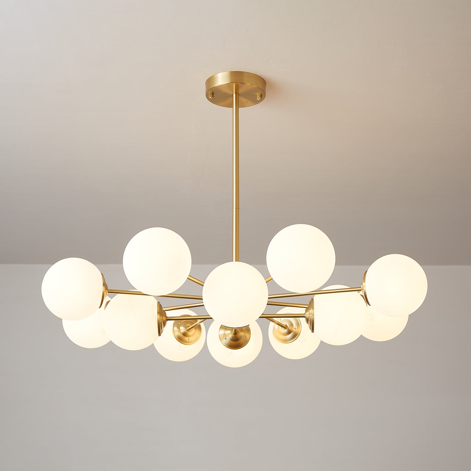 Lustra Lustre Elysium Messing Gelaagde Bollen