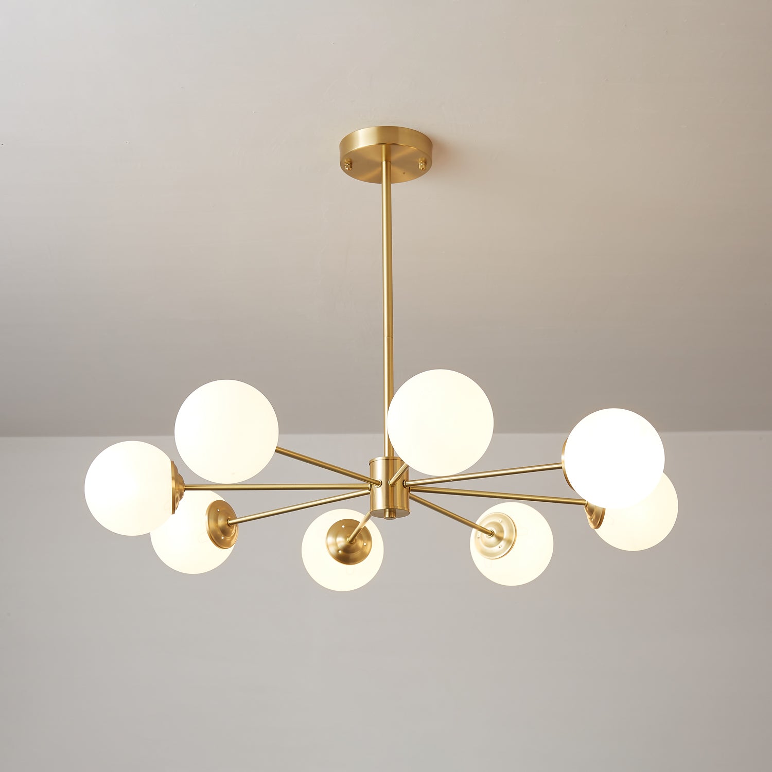 Lustra Lustre Elysium Messing Gelaagde Bollen