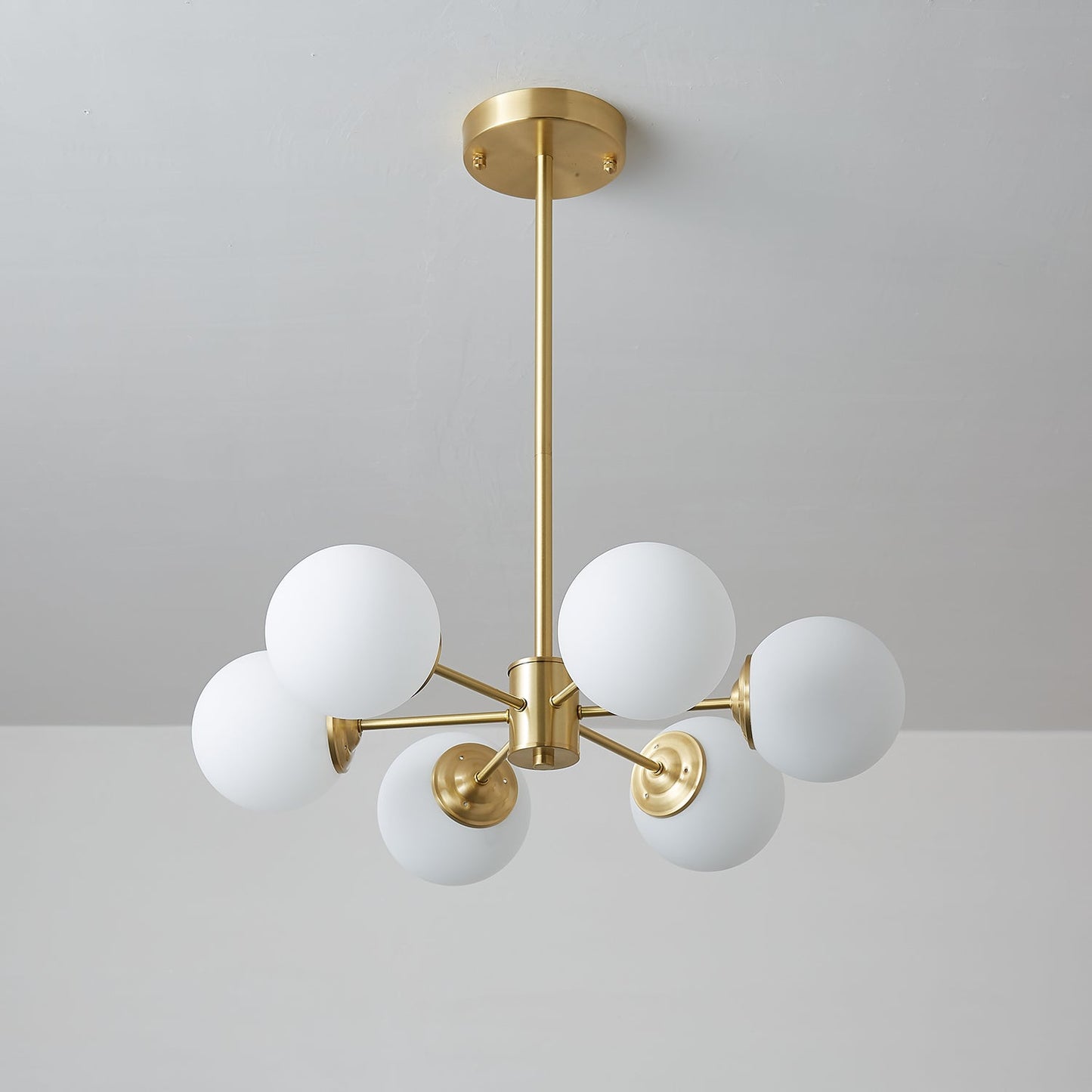 Lustra Lustre Elysium Messing Gelaagde Bollen