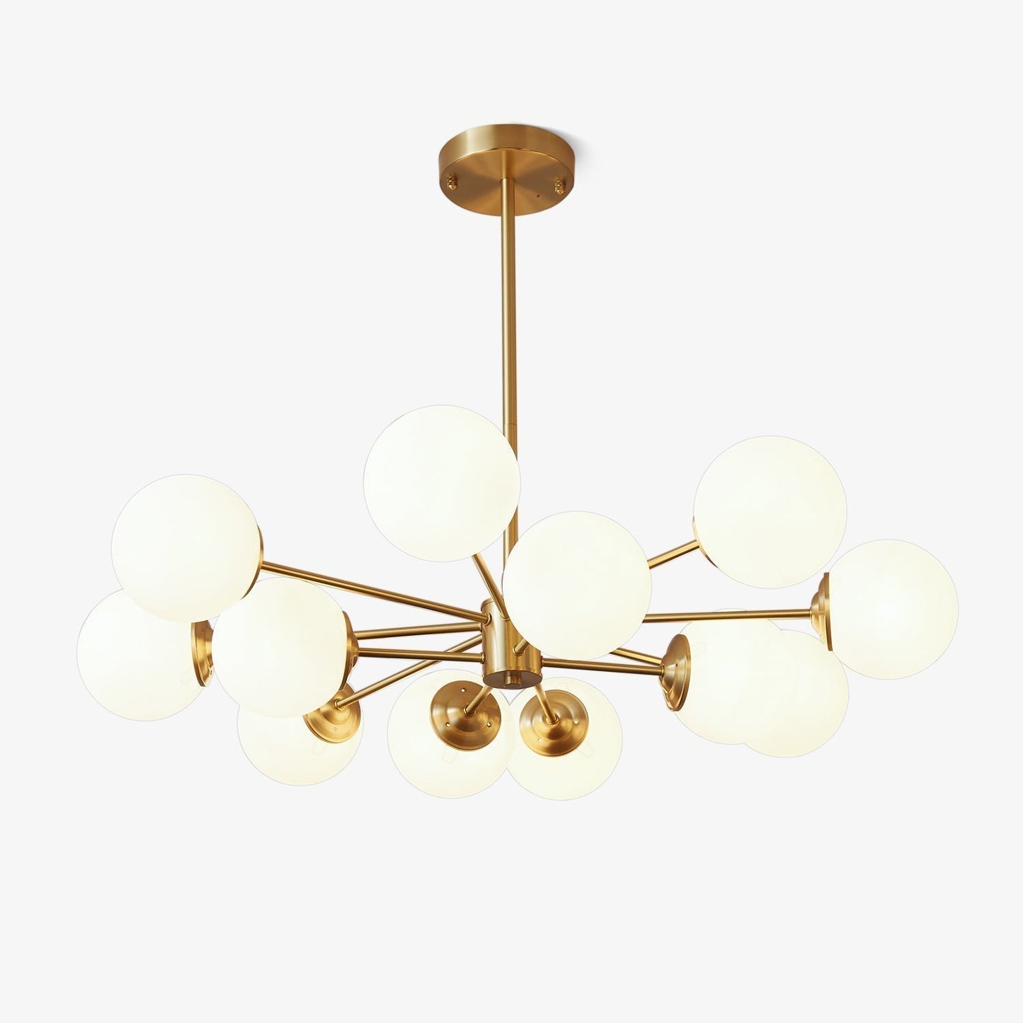 Lustra Lustre Elysium Messing Gelaagde Bollen