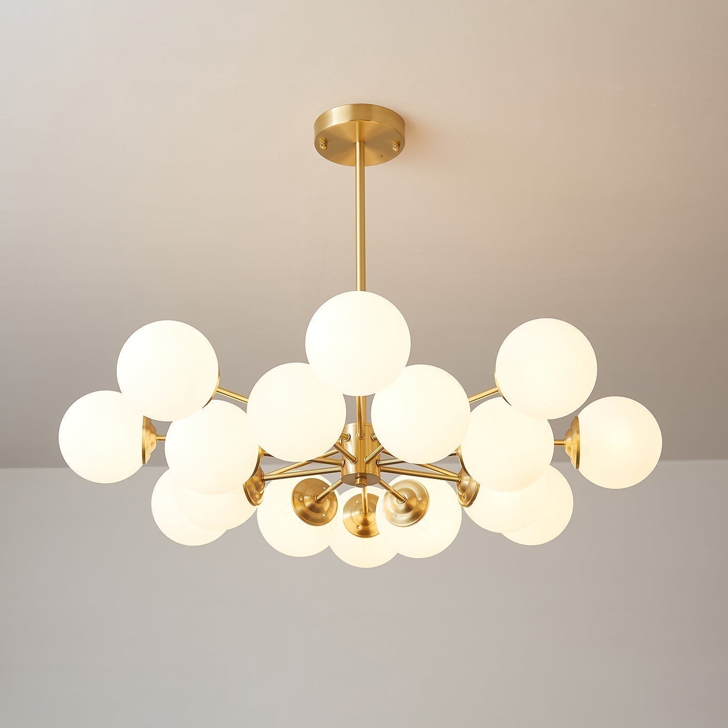 Lustra Lustre Elysium Messing Gelaagde Bollen
