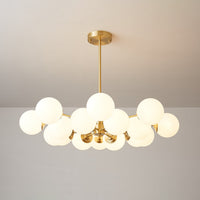 Lustra Lustre Elysium Messing Gelaagde Bollen